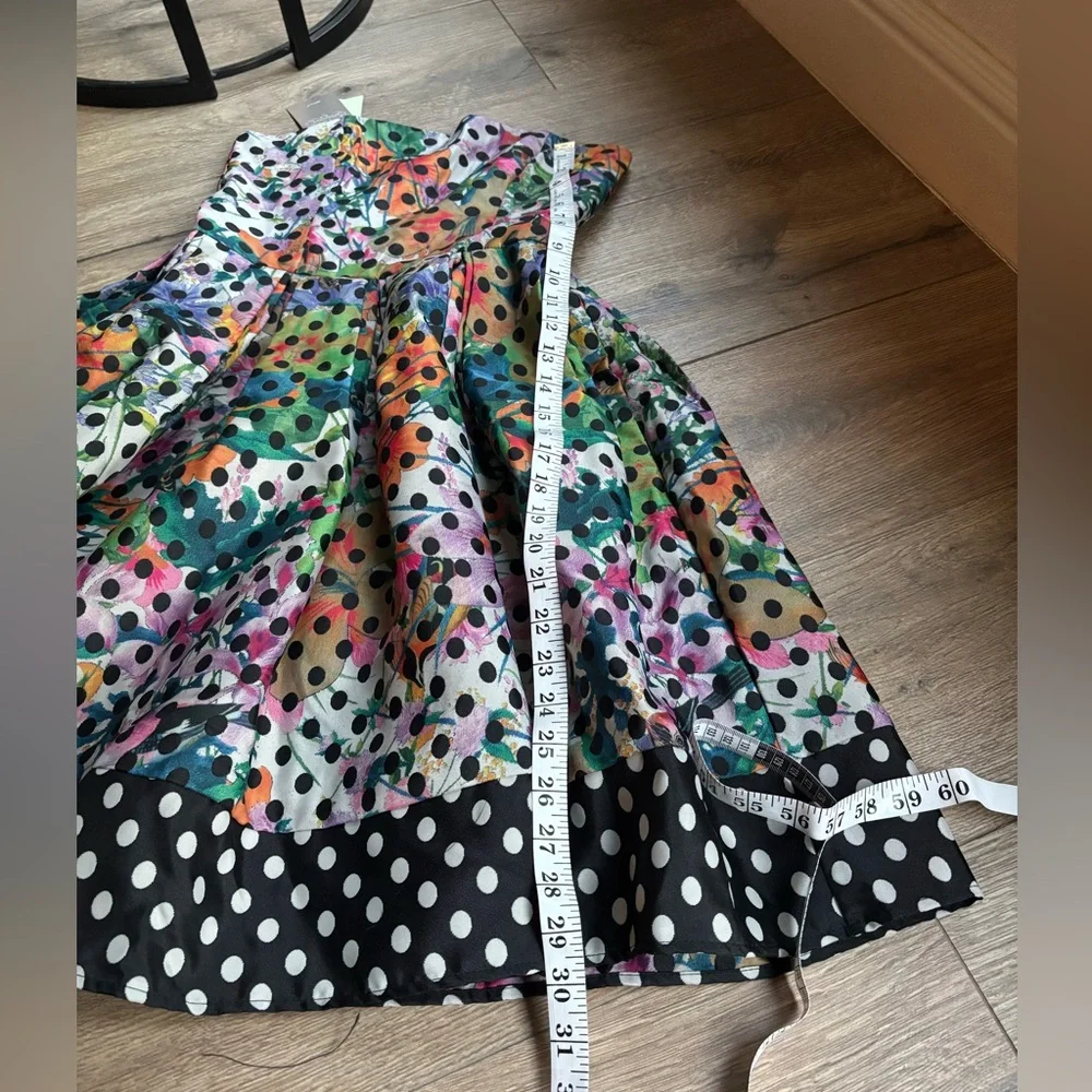 NEW ✨Anthropologie COREY LYNN CALTER Floral Polka Dot Strapless Dress 4 PROM - Picture 7 of 10